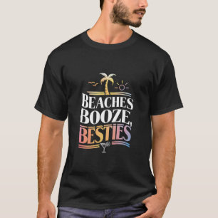 Stranden Drank & Beste Vriendinnen Kokospalm Zomer T-shirt