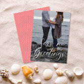 Stranden en Kerstgroeten Strand Script | Kerst Fot Feestdagenkaart