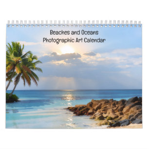 Stranden en Oceaan Fotografische Kunstkalender Kalender