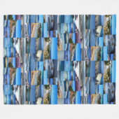 stranden in een fotocollage, fleece deken (Voorkant (Horizontaal))