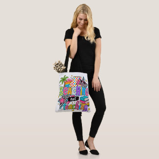Stranden niet lesgeven - Lerarencadeautas van canv Tote Bag
