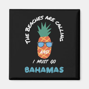 Stranden noemen Bahamas Souvenir Pineapple Sun Magneet