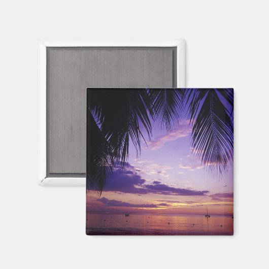 stranden op Negril, Jamaica 2 Magneet (Voorkant / Achterkant)