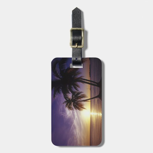 stranden op Negril, Jamaica 3 Bagagelabel (Voorkant verticaal)