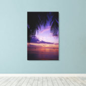 stranden op Negril, Jamaica 3 Canvas Afdruk (Insitu (Houten vloer))