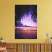 stranden op Negril, Jamaica 3 Canvas Afdruk (Insitu (Woonkamer))