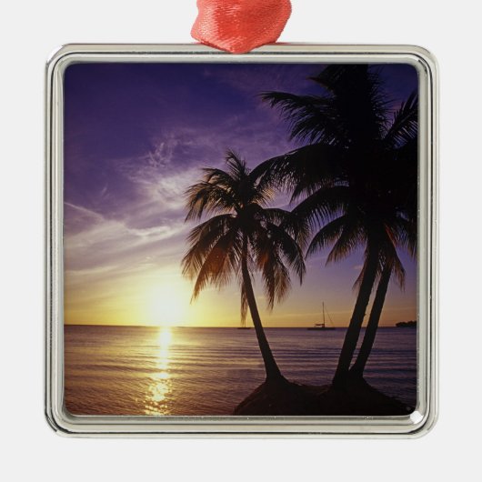 stranden op Negril, Jamaica 3 Metalen Ornament (Voorkant)