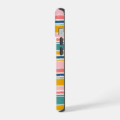 Stranden Themakleur Strepen iPhone 15 Case (Linkerkant)