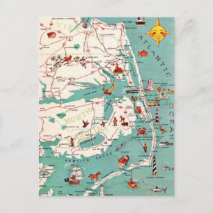 Stranden van de Outer Banks Ansichtkaart Briefkaart