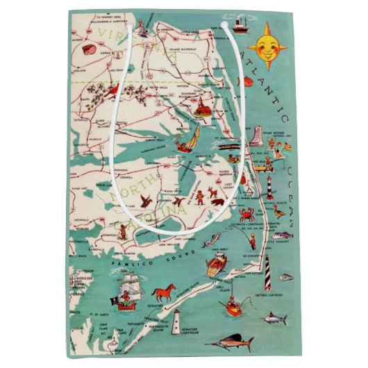 Stranden van de Outer Banks Medium Cadeauzakje (Voorkant)