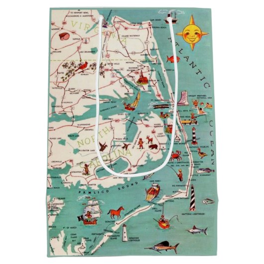 Stranden van de Outer Banks Medium Cadeauzakje (Achterkant)