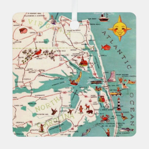 Stranden van de Outer Banks Metalen Ornament