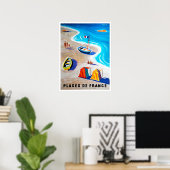 Stranden van Frankrijk Poster (Thuiskantoor)