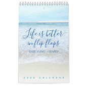 Stranden van Hawaï Californië Teenslippers Eén pag Kalender (Hoes)