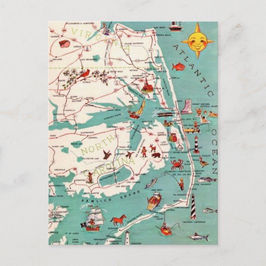 Stranden van het Outer Banks Briefkaart (Voorkant)