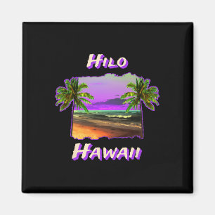 stranden van Hilo Hawaii Magneet