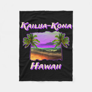 Stranden van Kailua-kona Hawaii 1 Fleece Deken