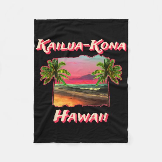 Stranden van Kailua-kona Hawaii Fleece Deken (Voorkant)