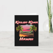 Stranden van Kailua-kona Hawaii Kaart (Voorkant)