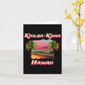 Stranden van Kailua-kona Hawaii Kaart (Gele Bloem)