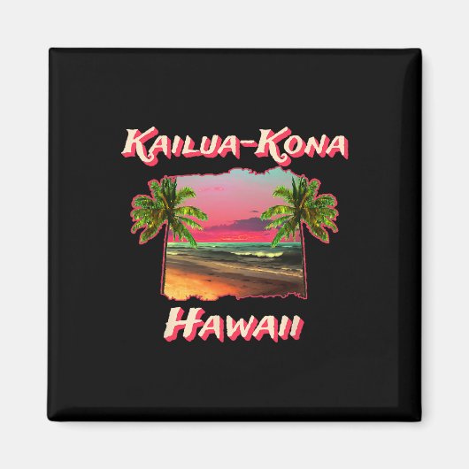 Stranden van Kailua-kona Hawaii Magneet (Voorkant)