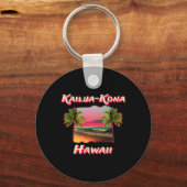 Stranden van Kailua-kona Hawaii Sleutelhanger (Voorkant)