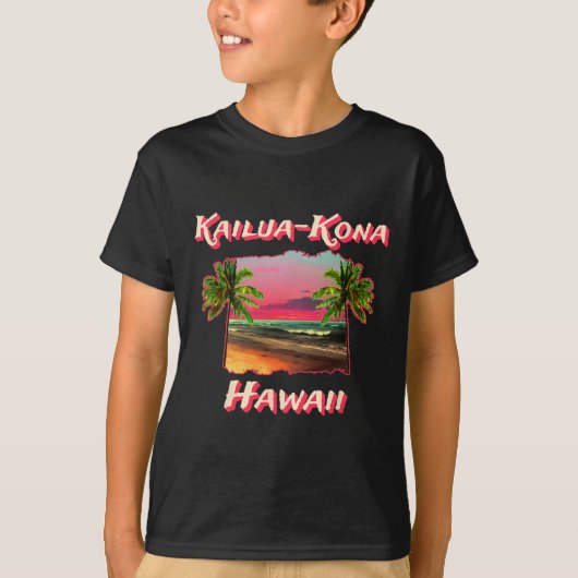 Stranden van Kailua-kona Hawaii T-shirt (Voorkant)