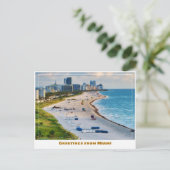 Stranden van Miami Florida Briefkaart (Staand voorkant)