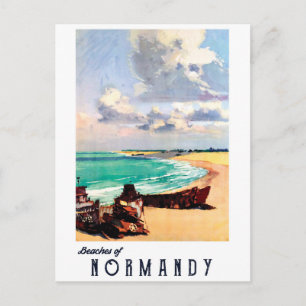 Stranden van Normandië, Frankrijk Briefkaart