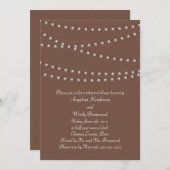 Stranden van parels op bruin repetitief diner kaart (Voorkant / Achterkant)