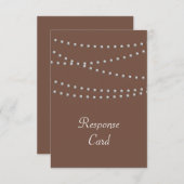 Stranden van parels op bruine RSVP (Voorkant / Achterkant)