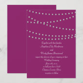 Stranden van parels op de uitnodiging van het huwe (Voorkant / Achterkant)