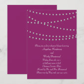 Stranden van parels op magenta repetitief diner kaart (Voorkant / Achterkant)