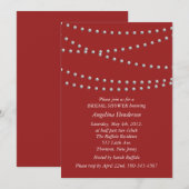 Stranden van parels op rood Vrijgezellenfeest Kaart (Voorkant / Achterkant)