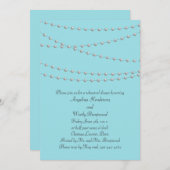 Stranden van parels op Turquoise Rehearsal Dinner Kaart (Voorkant / Achterkant)