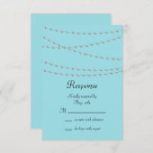 Stranden van parels op Turquoise RSVP (Voorkant / Achterkant)