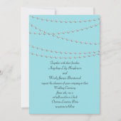 Stranden van parels op Turquoise Wedding Invitatio Kaart (Voorkant)