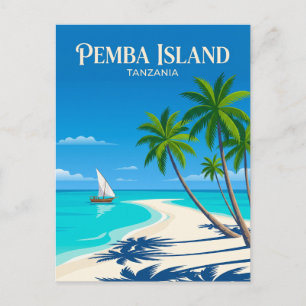 Stranden van Pemba-eiland Tanzania Briefkaart
