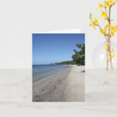 Stranden van Roatan Notecard Kaart (Gele Bloem)