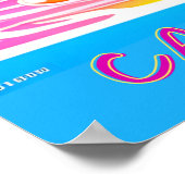 Stranden vangen de vibe, vintage reizen poster (Hoek)