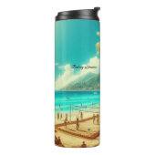 Stranden zijn serene paradijzen thermosbeker (Gedraaid links)