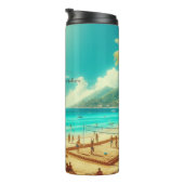 Stranden zijn serene paradijzen thermosbeker (Geroteerd rechts)