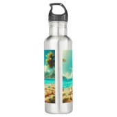 Stranden zijn serene paradijzen waterfles  (Achterkant)