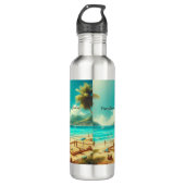 Stranden zijn serene paradijzen waterfles  (Voorkant)