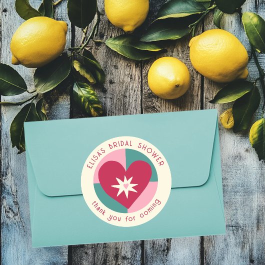 Strandfeest Bruidsborrel Modern Cute MAATWERK Ronde Sticker