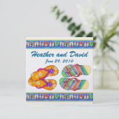 Strandfeest / bruiloft / Afstuderen - SRF Kaart (Staand voorkant)