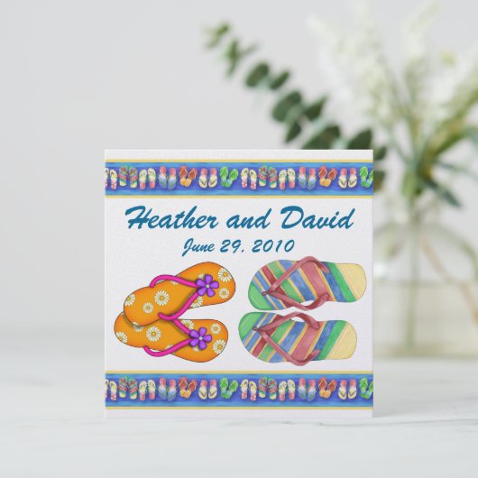 Strandfeest / bruiloft / Afstuderen - SRF Kaart (Staand voorkant)