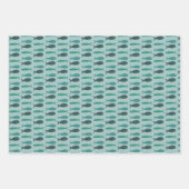 Strandfeest Drie Vissen Modern Mooie Aangepaste On Inpakpapier Vel (Voorkant 3)