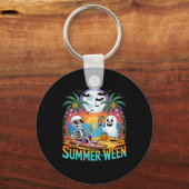 Strandfeest Halloween Vibes Summerween Skeleton GH Sleutelhanger (Voorkant)