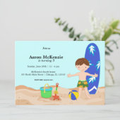 Strandfeest (Jongen) Kaart (Staand voorkant)